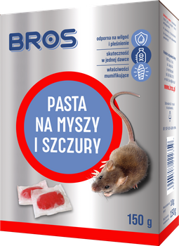 PASTA na myszy i szczury trutka Bros 150g