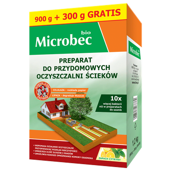 Microbec aktywator do szamb BROS 900g+300g gratis