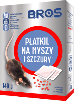 PŁATKI na myszy i szczury trutka Bros 140G
