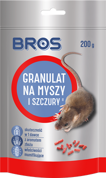 Granulat na myszy i szczury BROS 1kg 5x200g