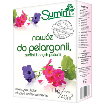 Nawóz do pelargonii surfinii i innych kwitnących1kg Sumin