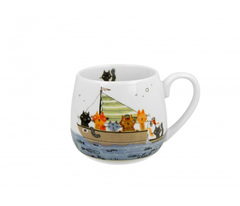 Kubek baryłka 430ml Koci świat Marynarze