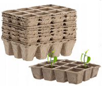 Komplet 10 paletek doniczek torfowych 15,5cm/11,5cm/5cm